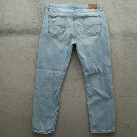Tommy Hilfiger Other - Tommy Jeans Mens Size 36x32 Blue Relaxed Straight Stretch Light Wash Distressed